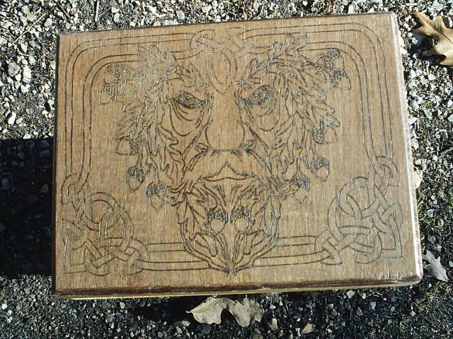 Green Man altar box unique and limited