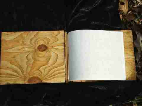 Pentagram wood book of shadows
