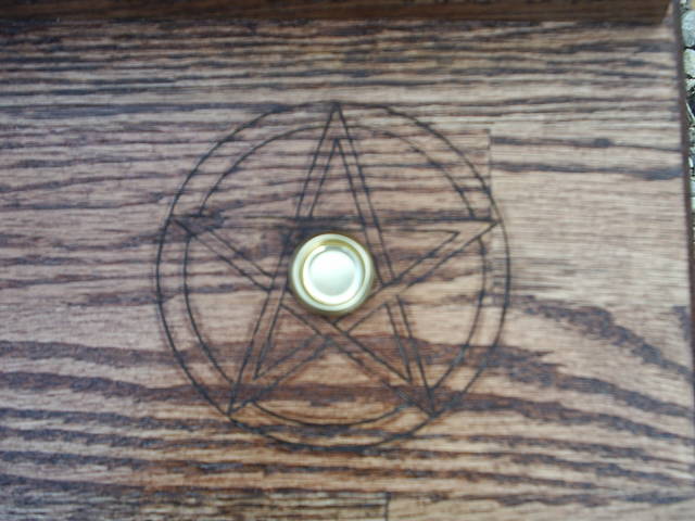 Pentacle protected candle holrder