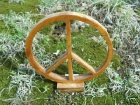 Peace Symbol Wood Scroll