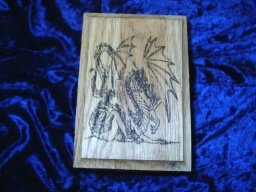 Dragon Tarot Oak Accent Box
