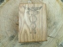 Medical Caduceus Symbol Oak Desk Box