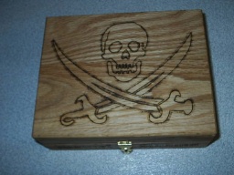 Pirate Treasure Oak Accent Box
