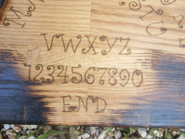 Gothic Undead Spirit Board Letters and Numbers