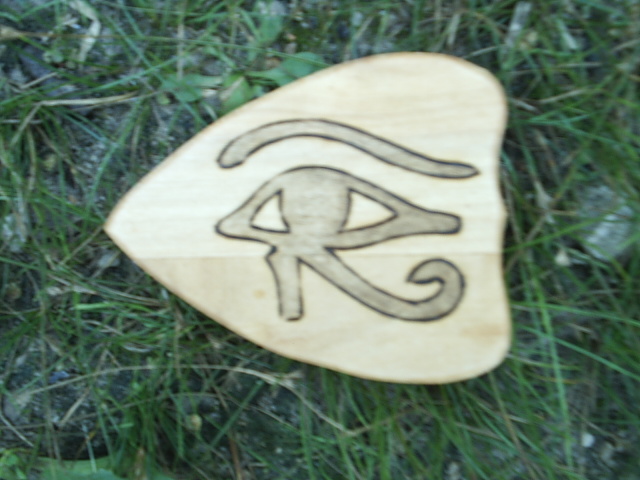 Solid Wood Planchette with the all seeing eye