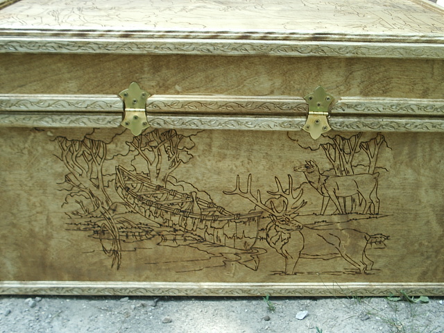 Hand crafted with trim border.