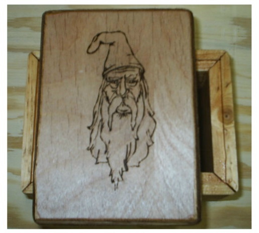 Potter Hogwarts Style Wizard Portrait Wood Tarot Box