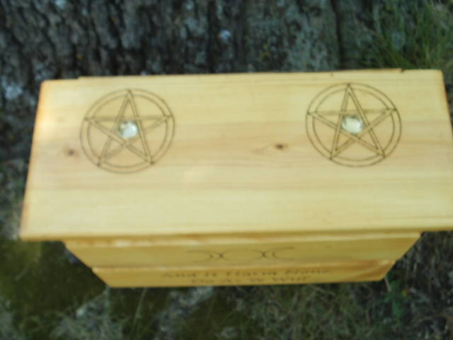 Two Brass Candle Holders Fits standerd household candles on the top of this Do As Ye Will Wiccan Altar
