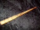 Image of a hand made oak turned wood wand