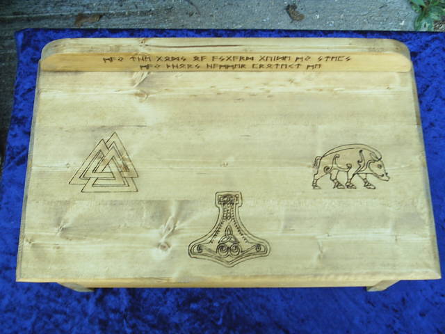 Asatru Altar, Crafted With The Wisdom of Odin, The Might of Thor, and The Passion of Freya