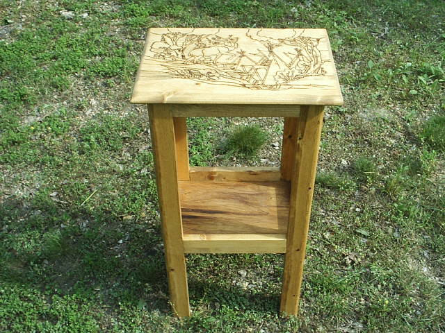 Solid Wood, built to last generations, The Elk Camp Night Stand comes complete with a bottom shelf.