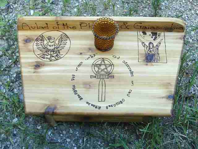 Made of solid cedar, a handfasting gift for a very special couple.