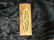 Kokopelli and Feather Wood Scroll