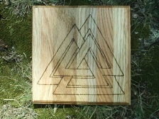 Valknut Asatru Altar Plate