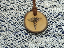 Caduceus Asclepius Staff Tribal Necklace