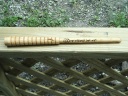 Imagine a hand made oak turned wood wand