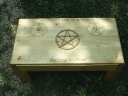 Coffee table style altar with full storage