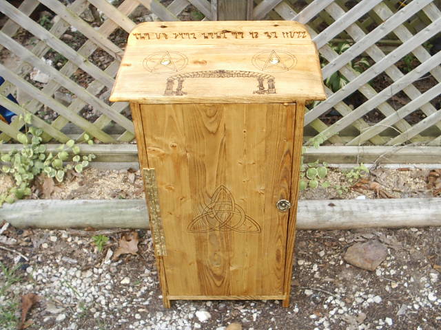 Full Sized Standing Altar with Cabinet