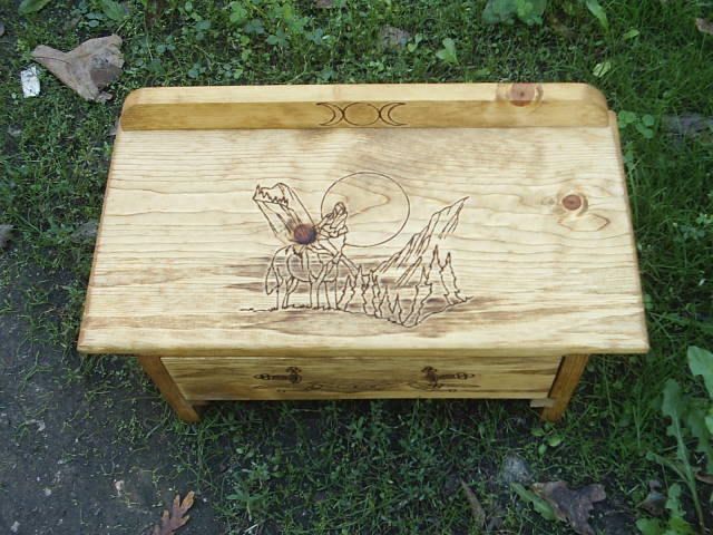Wolf Totem Animal Spirit Guide Altar with Drawer