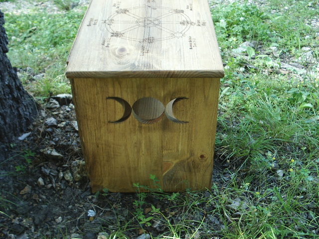 Scorlled Goddess Symbol on the left side.