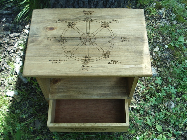 Goddess Symbol Wood Scrolled